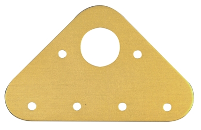 Picture of Tack Plate 64mm x 64mm x 2mm Gold Anodised Aluminium (B846) Each