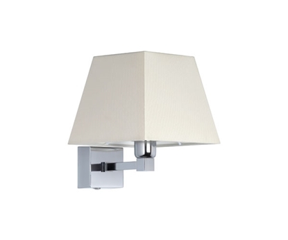 Picture of Dominique (15-9) 12V 20W Linen Shade, Chrome Finish (FAMP174LC1BAA00) Each