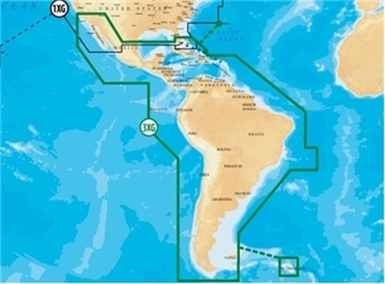 Picture of Navionics + 3XG Caribbean & South America (3XG) Each