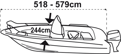 Picture of Boat Cover M 518-579cm W 244cm, Silver (O2224579) Each
