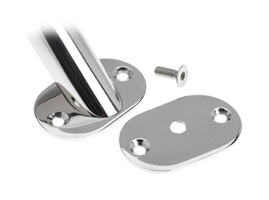 Picture of Oval Montage Plate For 25mm Dia Handrails 03515-18 Elecropolished Stainless Steel Roca 42507 (425073) Each