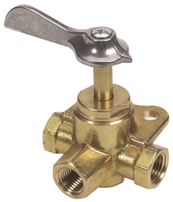 Picture of Tank Selection Valve 3-Way Brass ¼'' NPT Female (033302-10) Each
