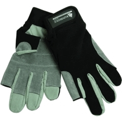 Picture of Gloves XL Amara Reinforced Mesh Backed 3 Full Fingers + Adj Wrist Strap (FG-1001) Pair