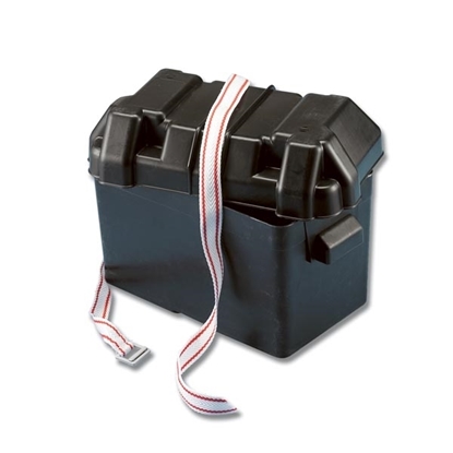 Picture of Medium Black Battery Box with Strap 185x355x263mm (N0143260) Each