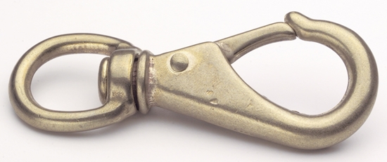 Picture of Swivel Snap Hook #1 Bronze 81mm Long 15mm Eye (B611SW) Each