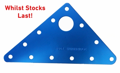 Picture of Headboard 105mm x 115mm x 1.6mm Blue Anodised Aluminium (AHB07-115105N) Each