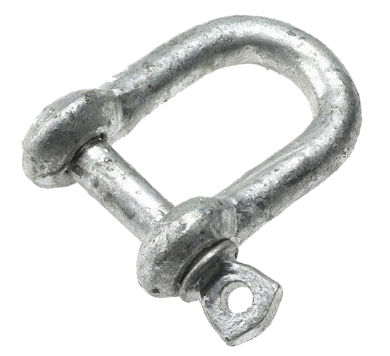 Picture of D Shackle HD Galvanised 6mm L24mm with 12mm gap 6mm pin (2404-0706) Each