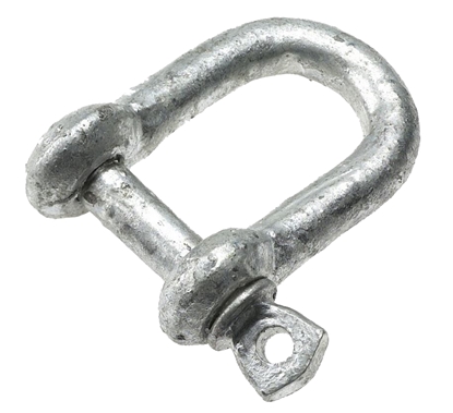 Picture of D Shackle HD Galvanised 11mm L44mm with 22mm gap 11mm pin (2404-0711) Each