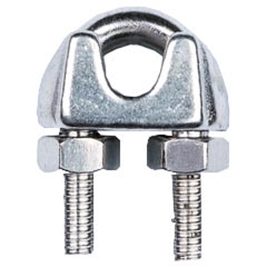 Wire Rope Clamp AISI316 DIN741 10mm 34 x 19mm M8 nut (09020110) Each > Chandlery Outlet