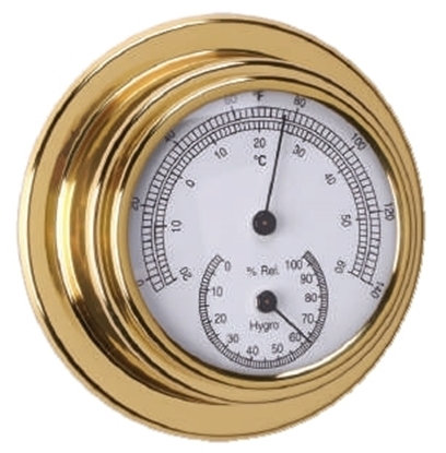 Picture of Thermo/Hygrometer 70mm Face Brass Finish (32.1054) Each