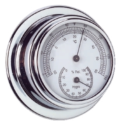Picture of Thermo/Hygrometer 70mm Face Chrome Finish (32.1525) Each