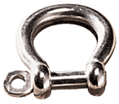 Picture of Bow Shackle AISI316 Stainless Steel 10mm L32mm with 19-38mm gap 10mm pin (2410-0110) Each
