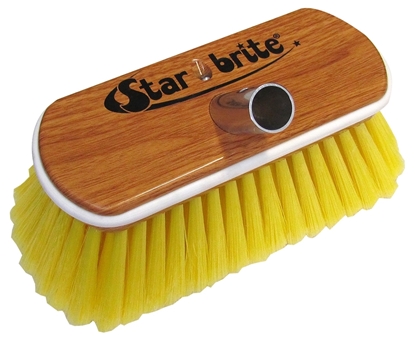 Picture of Premium 20cm Synthetic Wood Block Brush Head Soft - Yellow (040170) Each