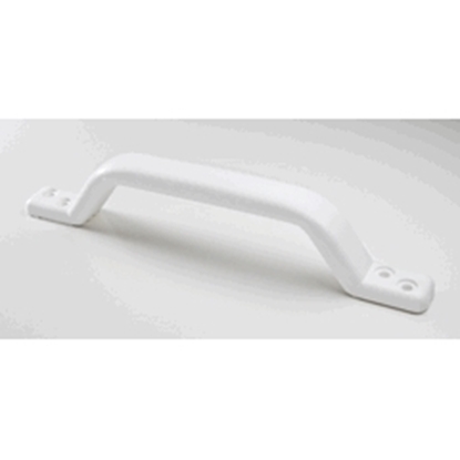 Picture of Small White PP Plastic Grab Handle 40x215mm, Takes 4x 4.5mm Screws (31180) Each