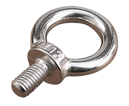 Picture of Lifting Eye Bolt AISI316 DIN580 M12 12mm L74mm 21mm thread 30mm eye (1003-0112) Each