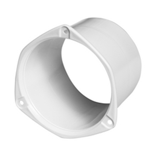 Picture of White Straight Hose Adapter For Vents AQM90500/1/2 HDPE, OD 91mm x Cut Dia 76mm x Depth 63mm (90601) Each