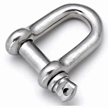 Picture of D Shackle AISI316 Stainless Steel 12mm L51mm with 25mm gap 12mm pin (2404-0112) Each
