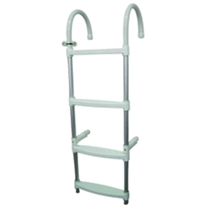Picture of Ladder 4 Steps Aluminium & White (50034) Each
