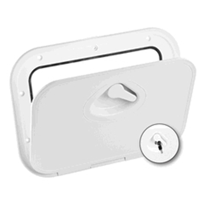Picture of Mid Line Hatch With Lock 278 x 378mm White (196815) Each