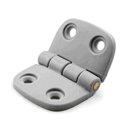 Picture of Small Grey Nylon Hinge 40x50mm, Takes 4x 5mm Screws (75222) Pack 2