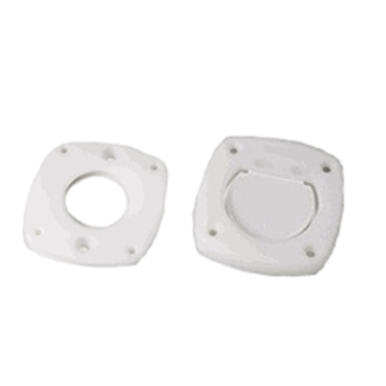 Picture of Large White Transom Drain With Non-return Valve 80x80mm, Outlet Hole 42mm (21115) Each