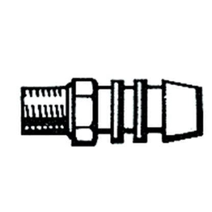 Picture of Aquaflow Tank Hose Connector Straight Adaptor 3/8" BSP ½" Barb (AQM007710) Each