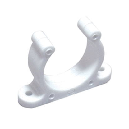 Picture of Plastic Support Clip Screwed Ø20mm White (45197) Each