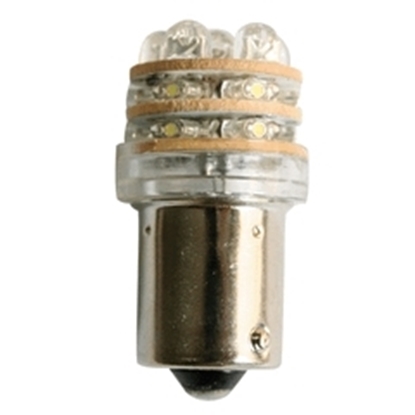 Picture of Bulb LED 12V Cool White T18 BA15S 18 LEDs 15 x 39mm (71228) Each