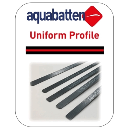 Picture of Aquabatten Uniform Section Glass Batten 2400 x 10mm | 1 x 1mm (L001001002400G10) Each