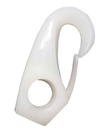 Picture of Snap Hook With Eye Ø10 x 42mm For 4mm Cord White Nylon (44028) Pack 10