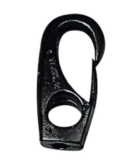 Picture of Snap Hook With Eye Ø10 x 49mm For 6mm Cord Black Nylon (44035) Pack 10