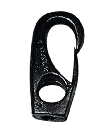 Picture of Snap Hook With Eye Ø10 x 42mm For 4mm Cord Black Nylon (44029) Pack 10