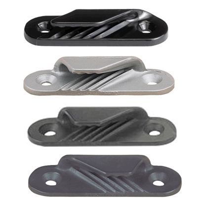Picture of Clamcleat 6mm Racing Fine Line Starboard Hard Anodised Cleat/Backplate (CL258AN+P) Each